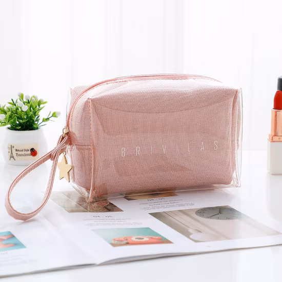 Waterproof Lady Makeup Handbag Cute Women Cosmetic Gift Bag Holographic Clear PVC or TPU Luxury Fashion Travel Colorful Transparent Replica Cosmetic Bag