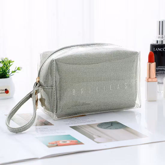 Waterproof Lady Makeup Handbag Cute Women Cosmetic Gift Bag Holographic Clear PVC or TPU Luxury Fashion Travel Colorful Transparent Replica Cosmetic Bag