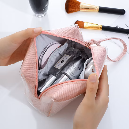 Waterproof Lady Makeup Handbag Cute Women Cosmetic Gift Bag Holographic Clear PVC or TPU Luxury Fashion Travel Colorful Transparent Replica Cosmetic Bag